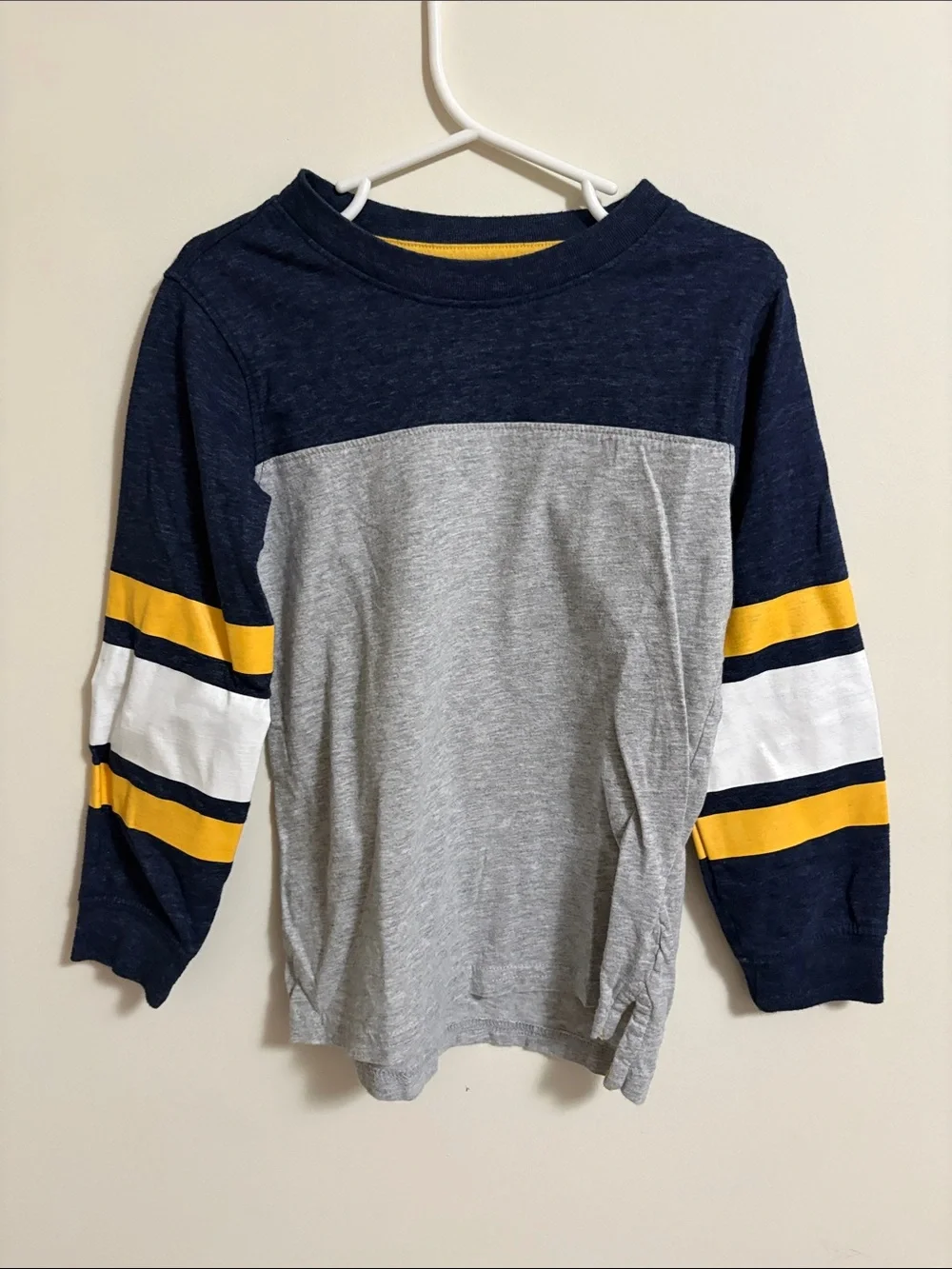 Carter's Navy, Gray & Yellow Colorblock Long-Sleeve Tee